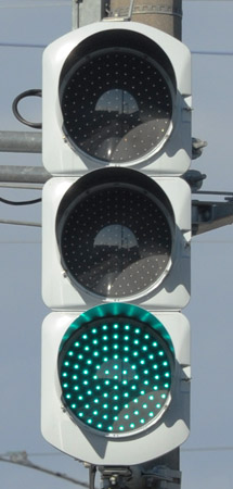 栃木市大宮町の縦型信号機