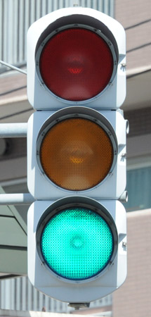 北区屯田４条７丁目の縦型信号機