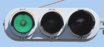 伊勢崎市境東の横型信号機