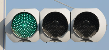 栃木市境町の横型信号機