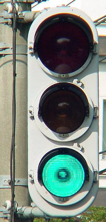 渋川市伊香保町伊香保の縦型信号機